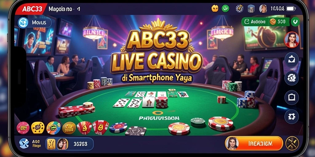 Tampilan gameplay Live Casino yang menarik dan interaktif di ABC33.