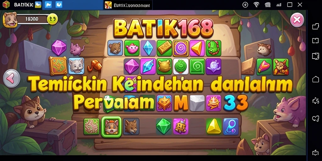 Screenshot gameplay <strong>BATIK168</strong> yang menampilkan pencocokan motif batik.
