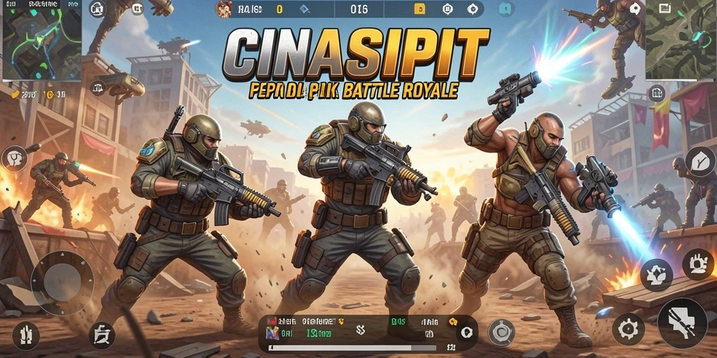 Tampilan seru dari permainan CINASIPIT di arena Battle Royale.