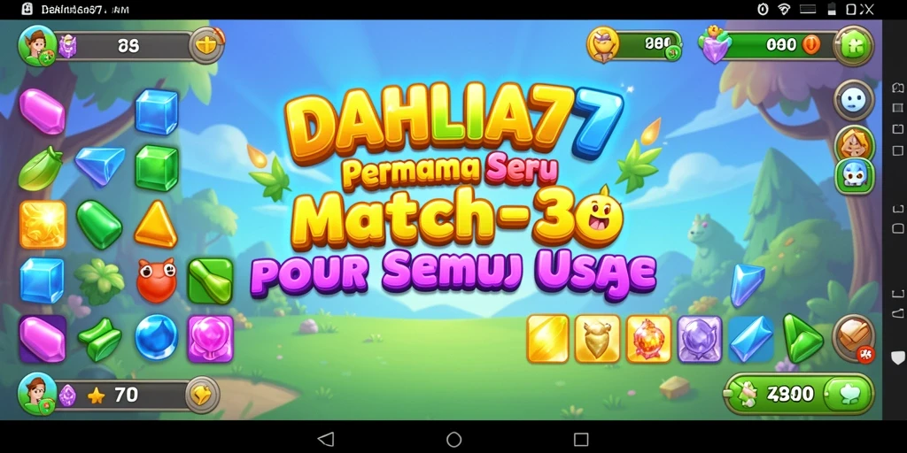 Tampilan gameplay seru dari DAHLIA77 yang penuh warna.