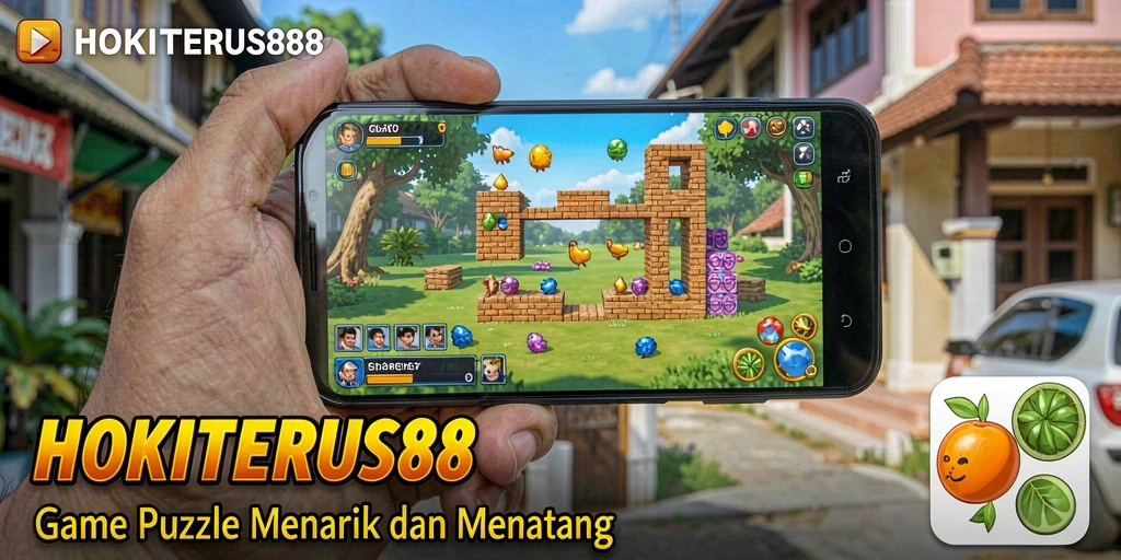 Tangkapan layar utama HOKITERUS88 menampilkan gameplay Puzzle yang seru.
