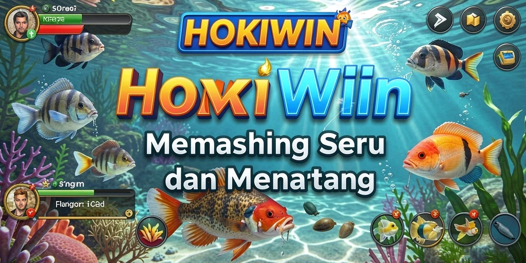 Screenshot HOKIWIN menampilkan gameplay memancing yang seru dan dinamis.