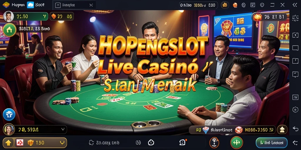 Tampilan seru gameplay HOPENGSLOT dengan dealer langsung.