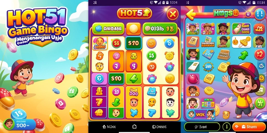 Tampilan gameplay seru dari HOT51 yang menampilkan suasana Bingo.