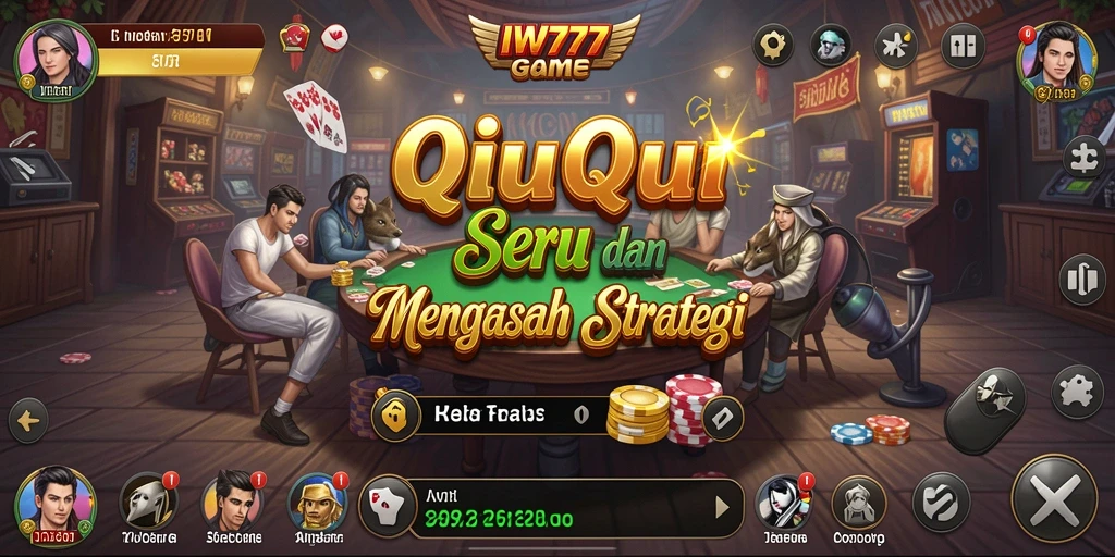 Tangkapan layar gameplay IW777 menampilkan suasana seru permainan QiuQiu.