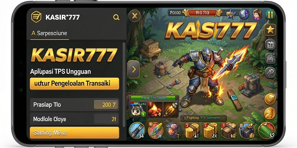 Screenshot utama KASIR777 menunjukkan antarmuka yang bersih dan gameplay yang intuitif.