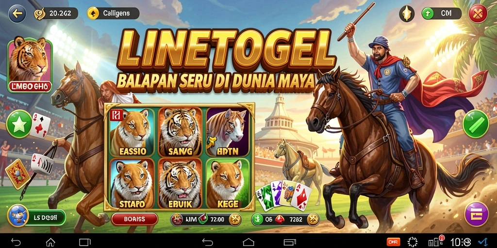 Tampilan gameplay seru dalam balapan di LINETOGEL.