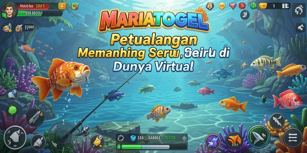 Tangkapan ikan yang menakjubkan di MARIATOGEL dengan latar belakang laut.