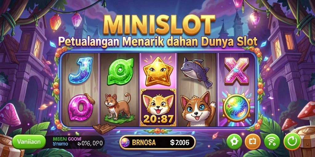 Gambar gameplay menunjukkan serunya petualangan di MINISLOT.