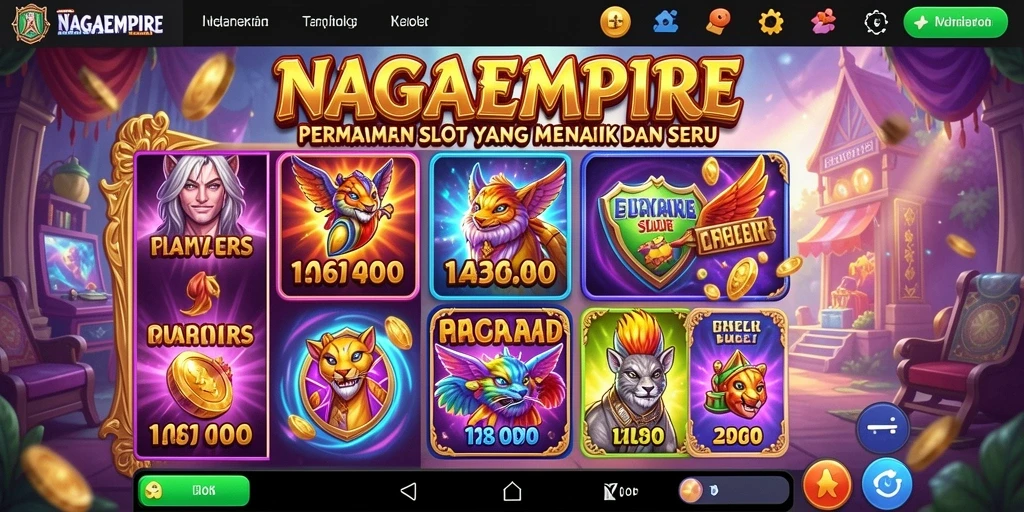 Tampilan gameplay menarik dari NAGAEMPIRE dengan animasi Slot.