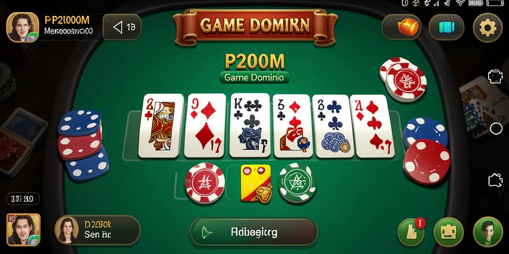 Screenshot gameplay P200M yang menampilkan keseruan bermain Domino.