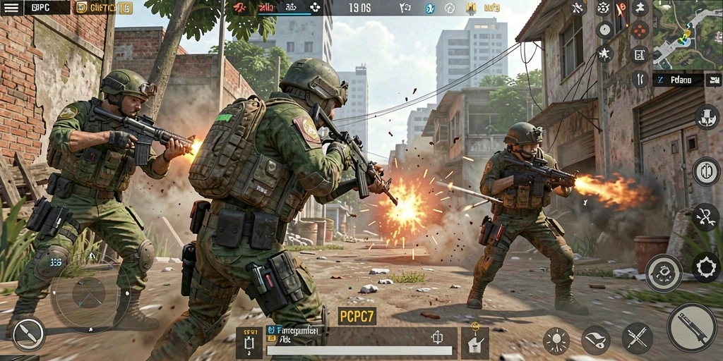 Gameplay PCPC7 yang penuh aksi dan intens.