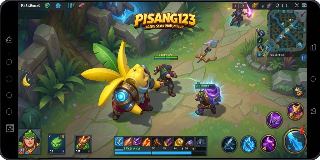 Tangkapan layar gameplay seru PISANG123 dengan karakter yang beraksi.