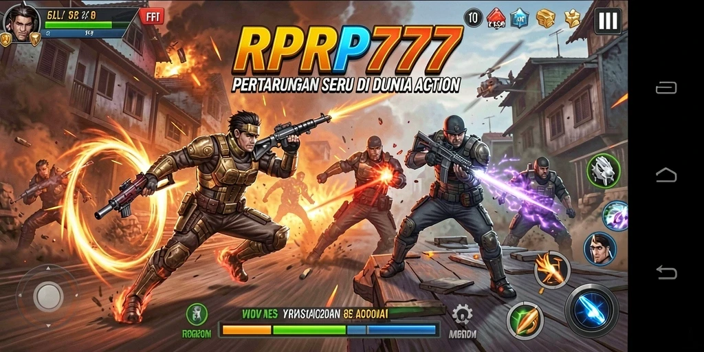 Screenshot RPRP777 menampilkan aksi pertarungan yang intens dan mendebarkan.