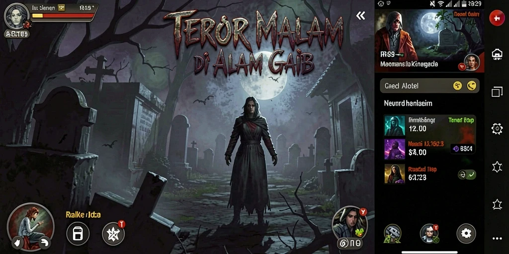 Tampilan gameplay menyeramkan dari RR89 saat menjelajahi kegelapan.