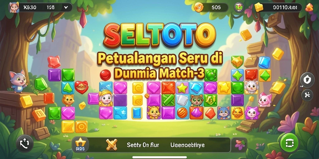 Tampilan gameplay match-3 yang menarik di SELTOTO.