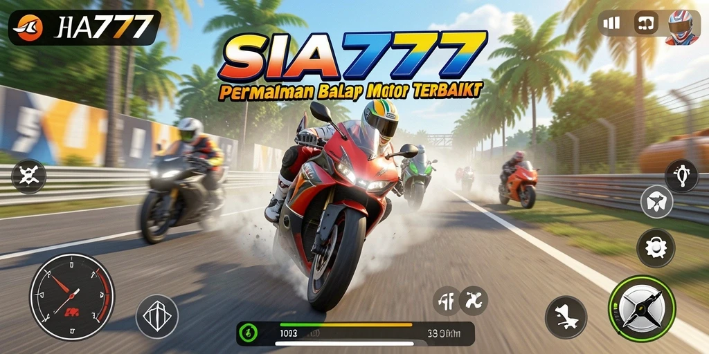 Gameplay SIA777 dengan balapan motor yang seru dan menegangkan.