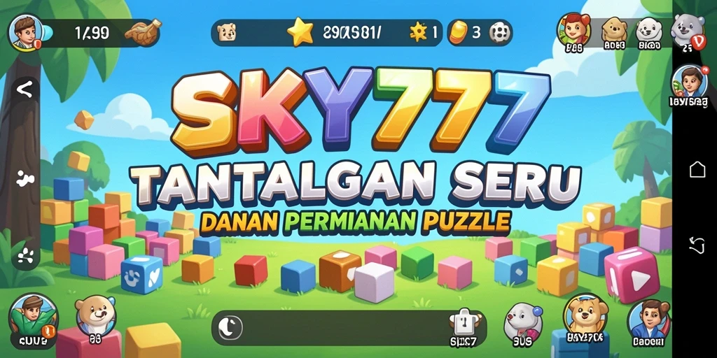 Gameplay menantang dalam SKY77 yang penuh warna.
