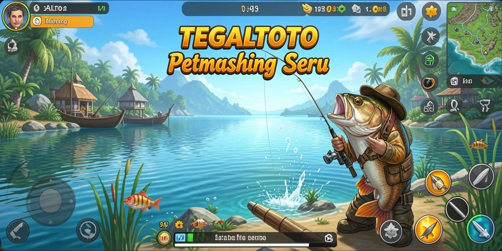 Screenshot gameplay TEGALTOTO saat menangkap ikan besar.