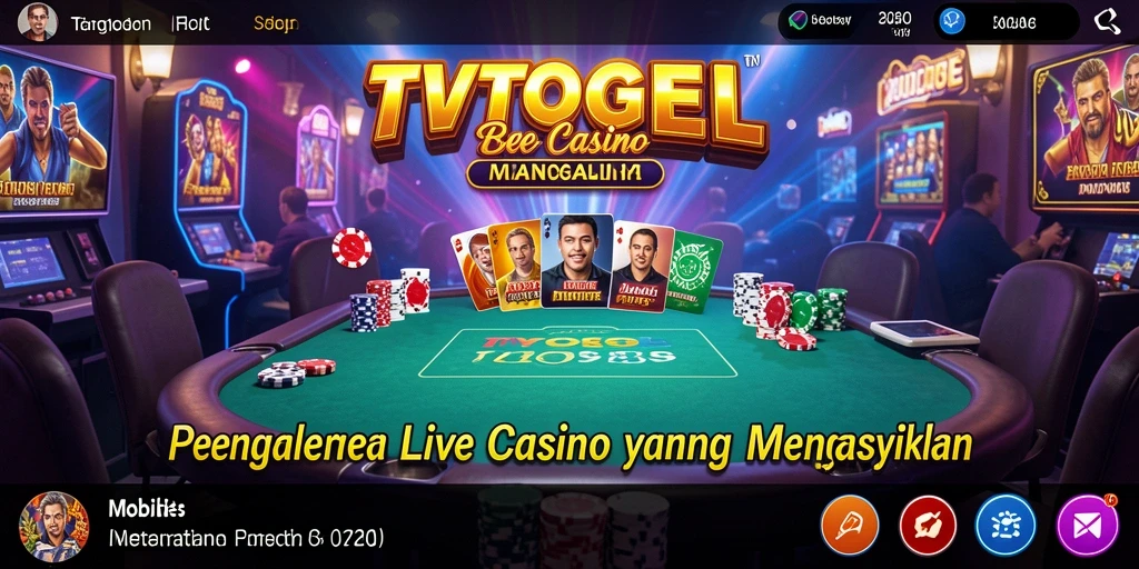 Tampilan gameplay Live Casino yang mendebarkan di TVTOGEL.