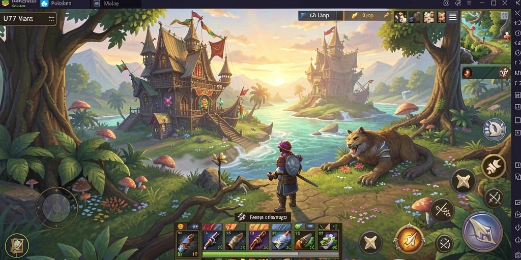 Tampilan gameplay menakjubkan di dunia petualangan UT77.