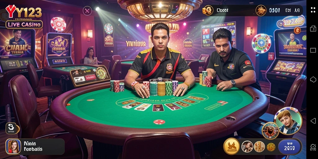 Gameplay Live Casino YY123 yang menarik dan interaktif.