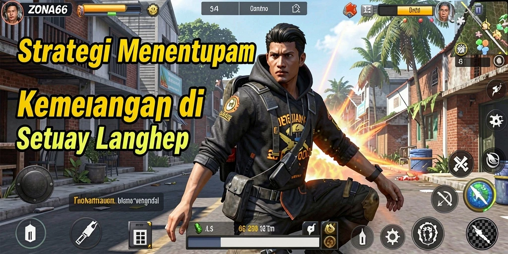 Tampilan gameplay yang strategis dan mendebarkan di ZONA66.